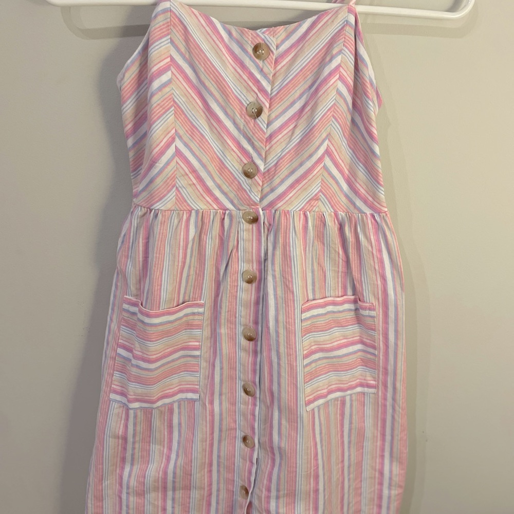 Pink Striped Summer Dress